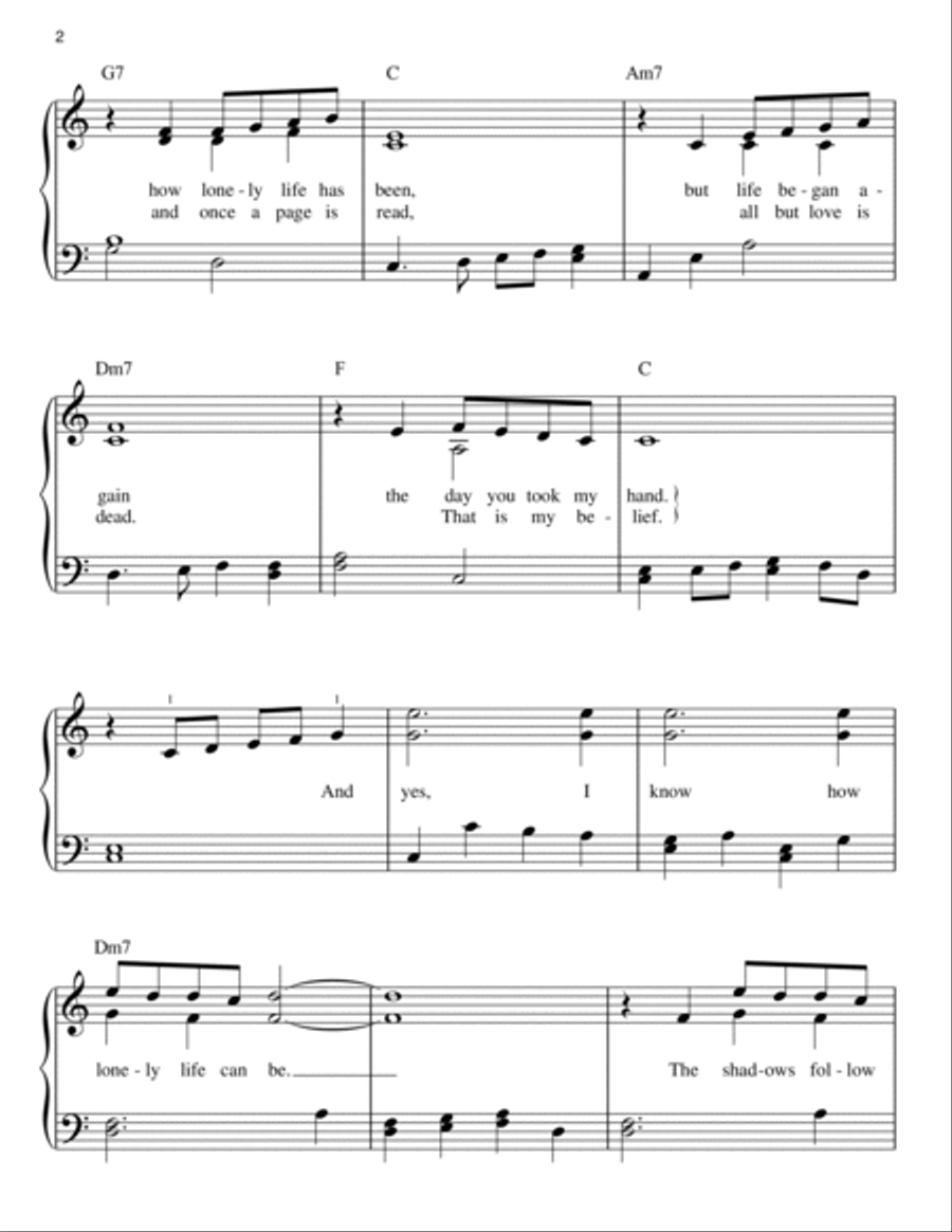 And I Love You So Easy Piano scores gallery preview page 2