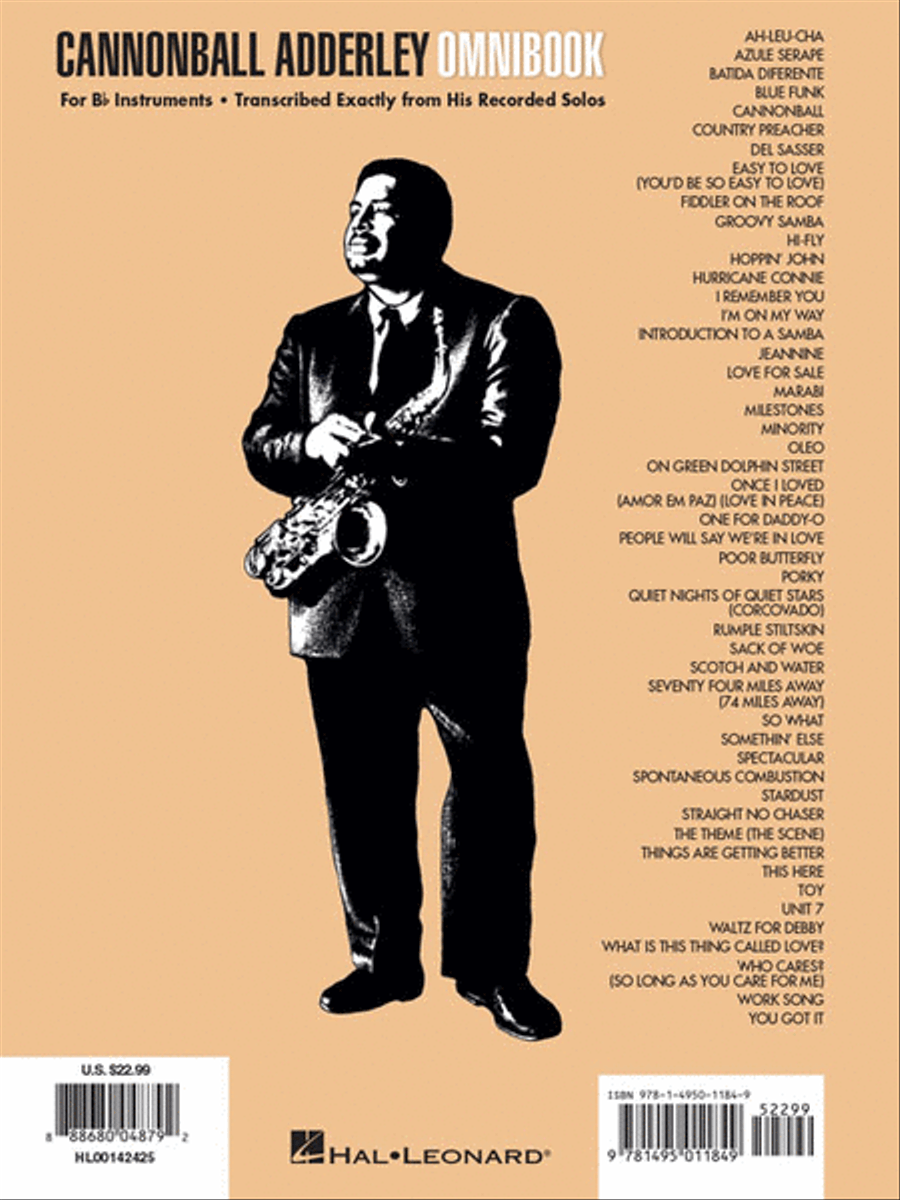 Cannonball Adderley - Omnibook B-Flat Instrument scores gallery preview page 6