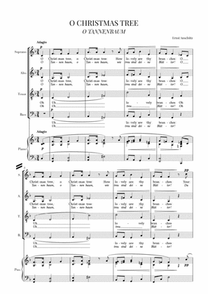 Book cover for O Christmas Tree (O Tannenbaum) for SATB Choir and Piano
