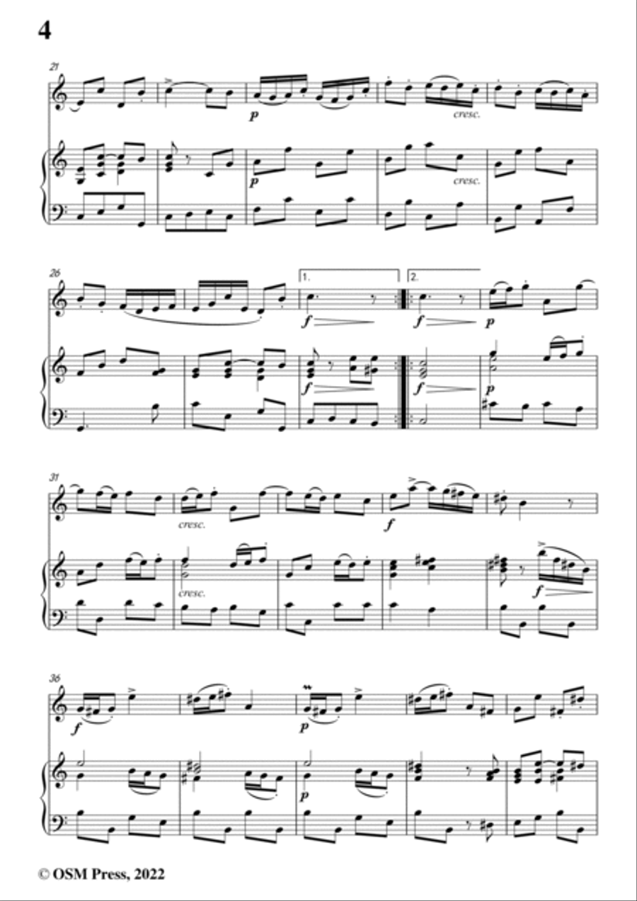J. B. Loeillet-Sonata,in C Major,for Oboe and Piano Piano scores gallery preview page 6