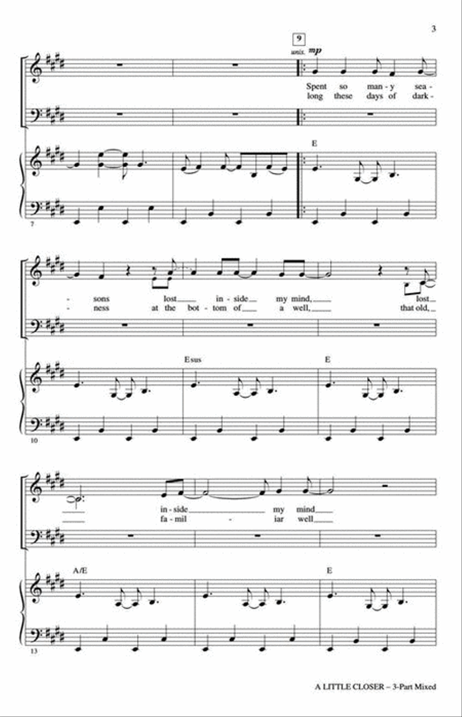 A Little Closer A Little Closer 3-Part scores gallery preview page 4