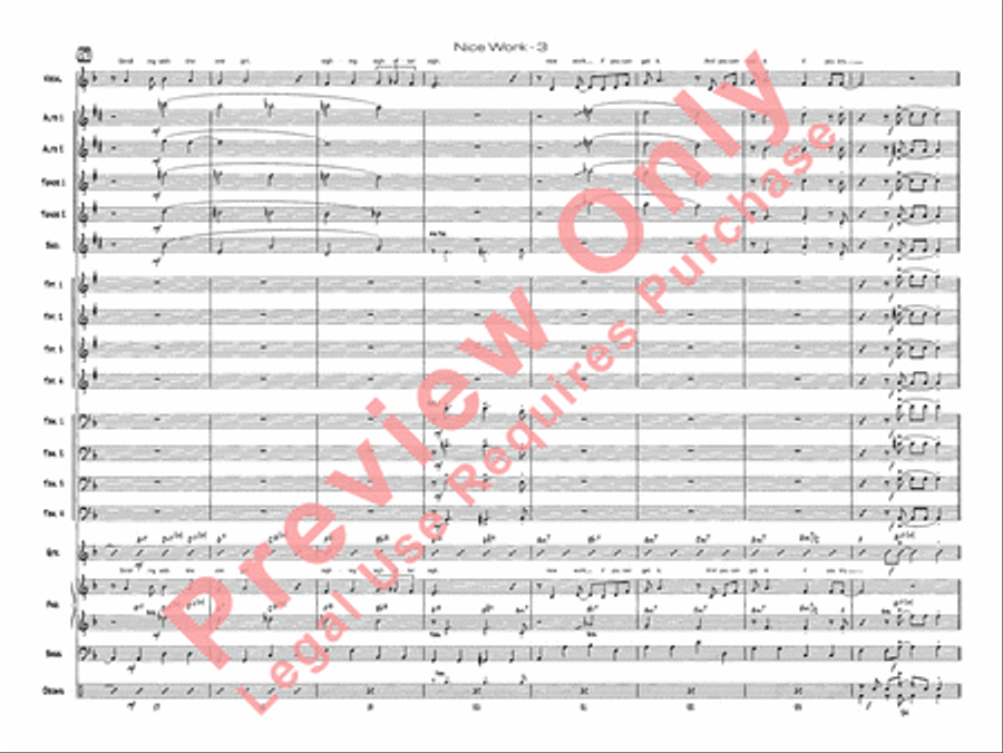 Nice Work If You Can Get It Jazz Ensemble scores gallery preview page 6
