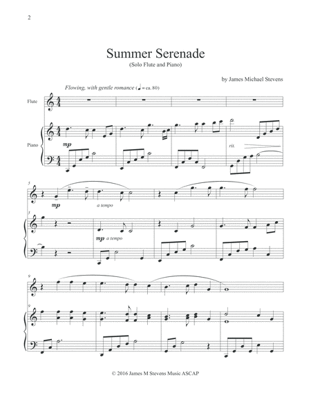 Summer Serenade (Solo Flute & Piano) image number null