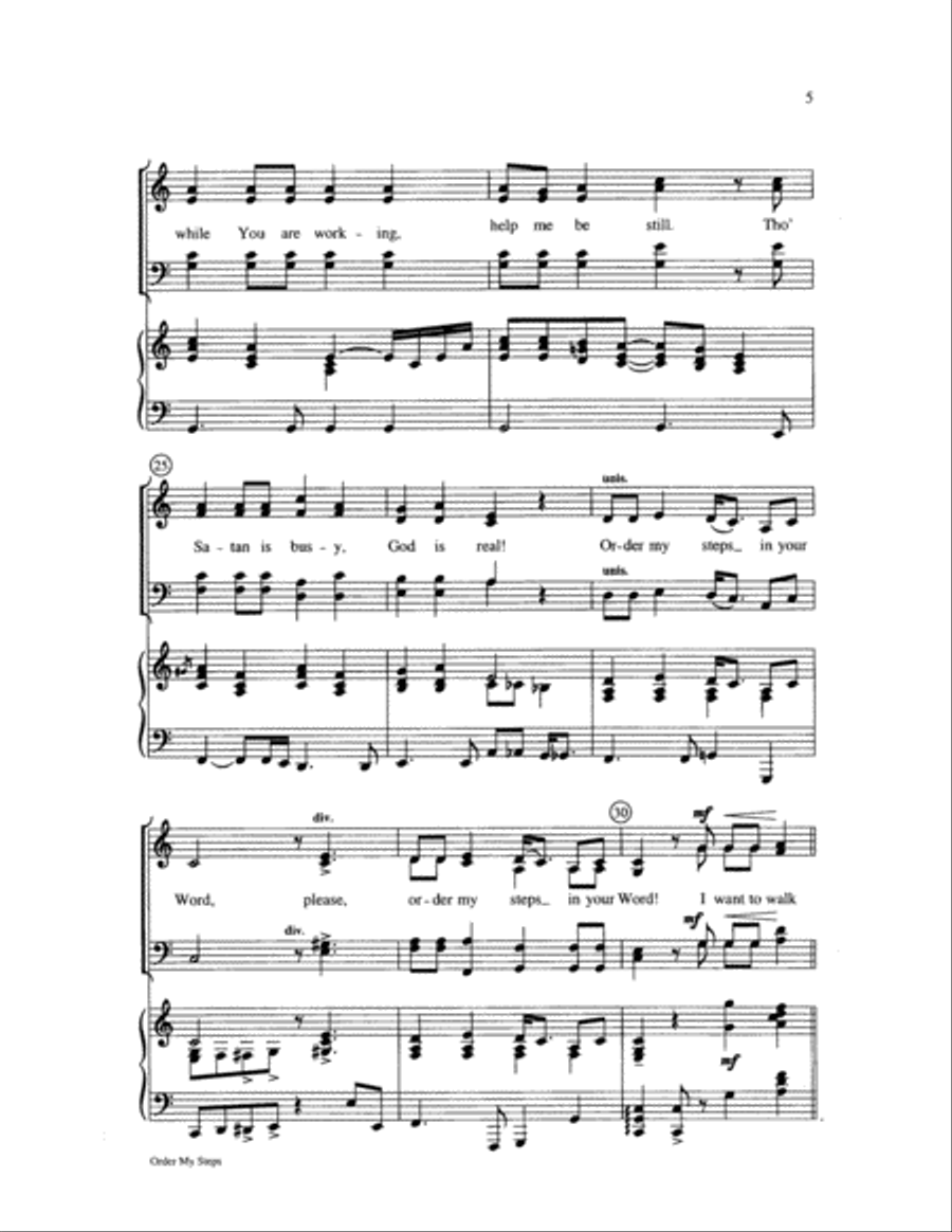 Order My Steps 4-Part scores gallery preview page 5
