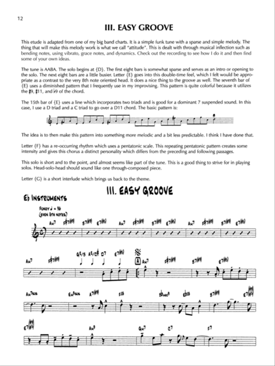 14 Blues & Funk Etudes Baritone Saxophone scores gallery preview page 4