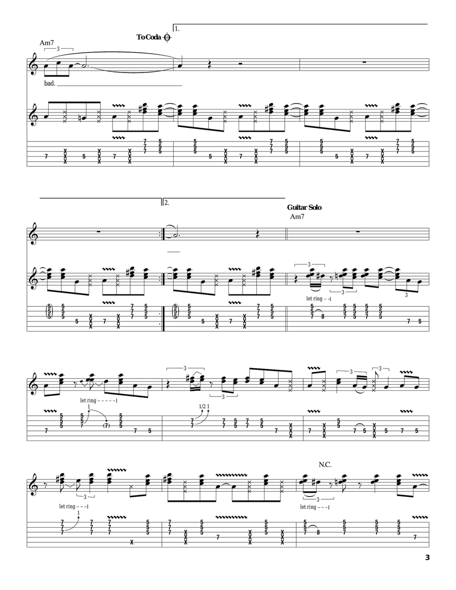 Cold Shot Acoustic Guitar scores gallery preview page 3