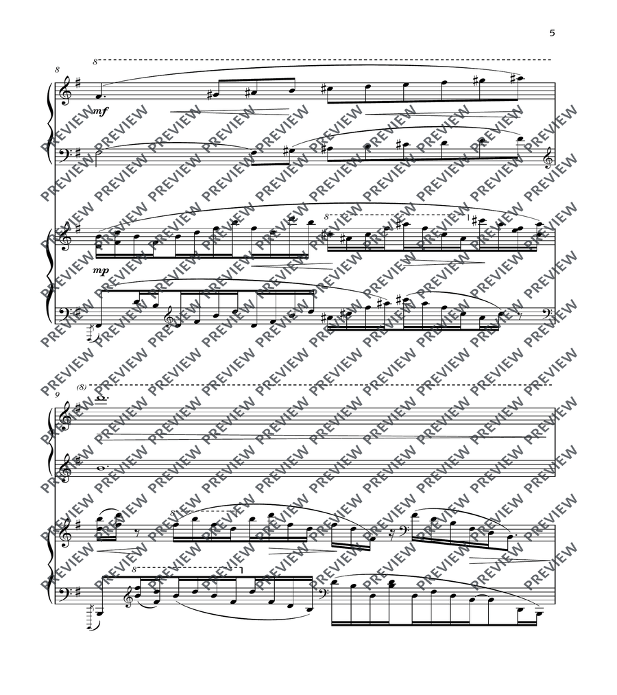 The Swan Piano scores gallery preview page 5