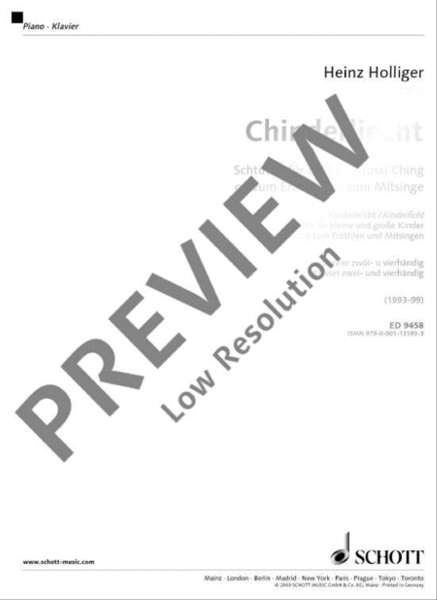 Chinderliecht (Kinderleicht / Kinderlicht) Piano Duet scores gallery preview page 2