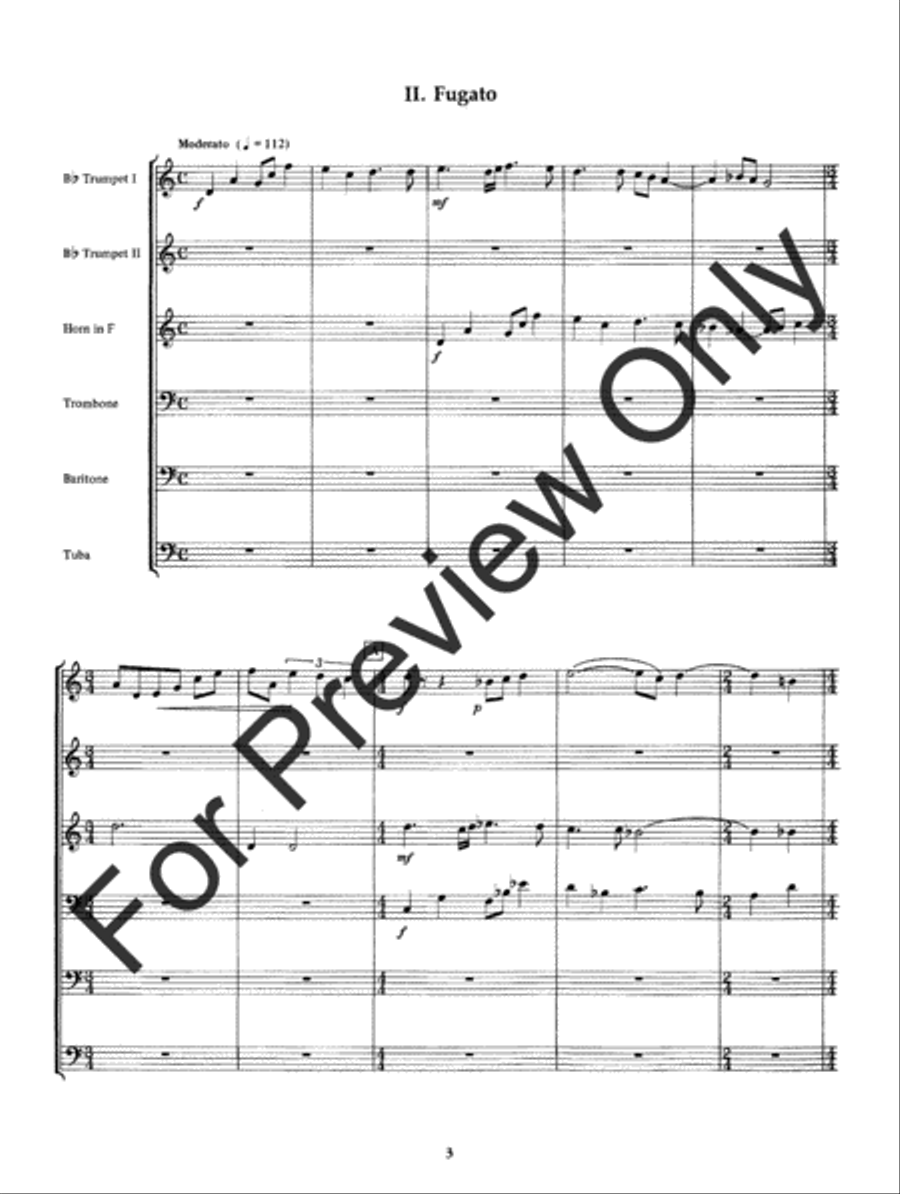 Chorale and Fugato Baritone Horn BC scores gallery preview page 5