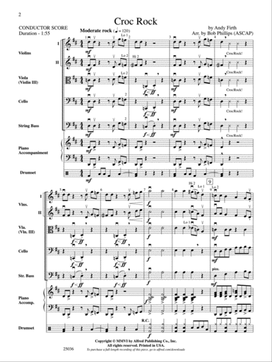 Croc Rock String Orchestra scores gallery preview page 2