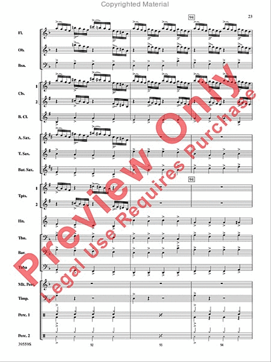 Wizards in Winter Concert Band scores gallery preview page 23