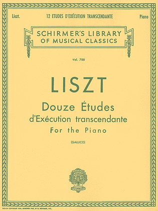 Book cover for 12 Études d'exécution transcendante