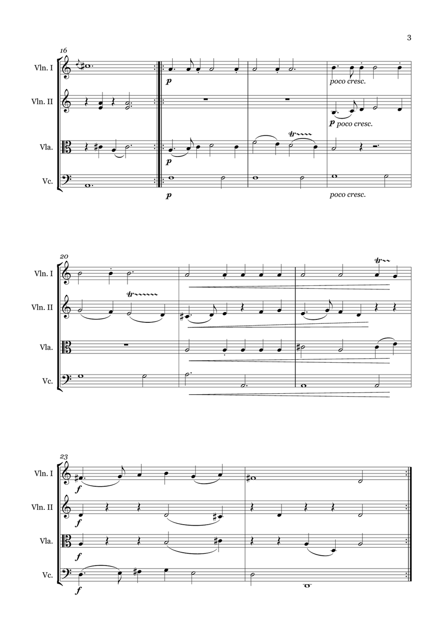 Can She Excuse My Wrongs? String Quartet scores gallery preview page 3