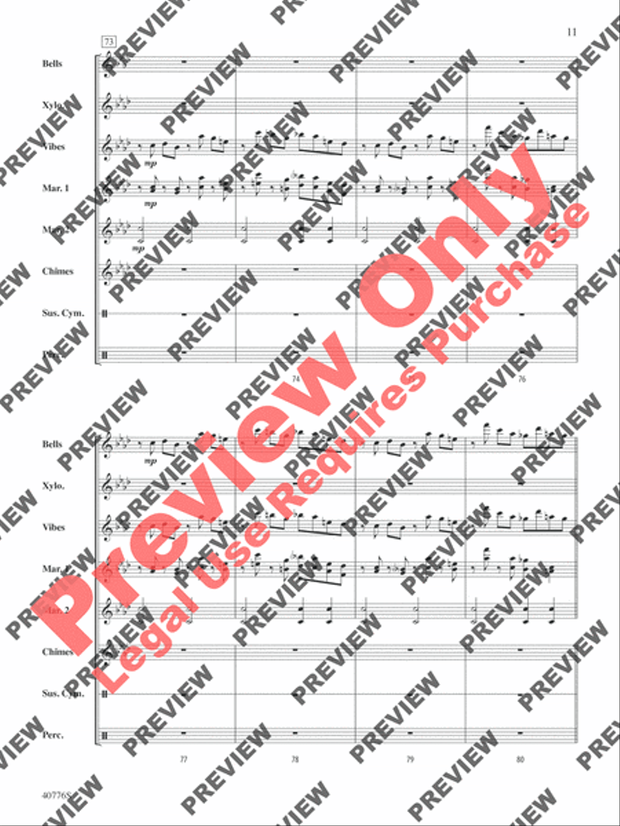 Star Wars Medley Star Wars Medley Percussion Ensemble scores gallery preview page 28