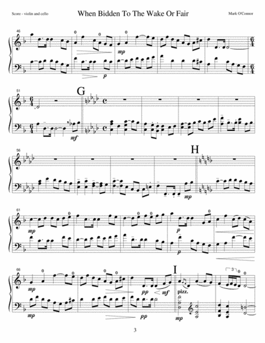 When Bidden To The Wake Or Fair (score - violin and cello) image number null