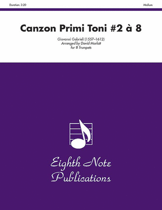 Book cover for Canzon Primi Toni #2 à 8