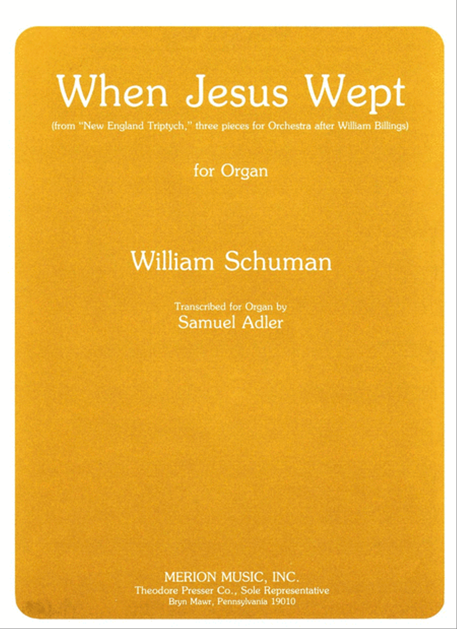 When Jesus Wept Chamber Music scores gallery preview page 1