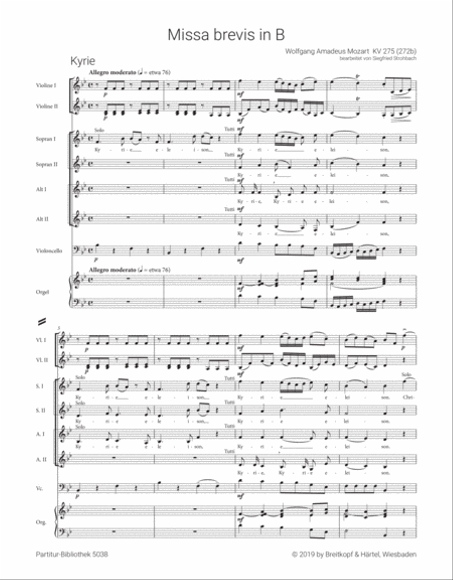Missa brevis in B K. 275 (272b)