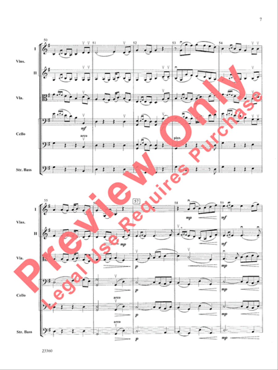 Folk Tune Air and Fiddler's Fury String Orchestra scores gallery preview page 8