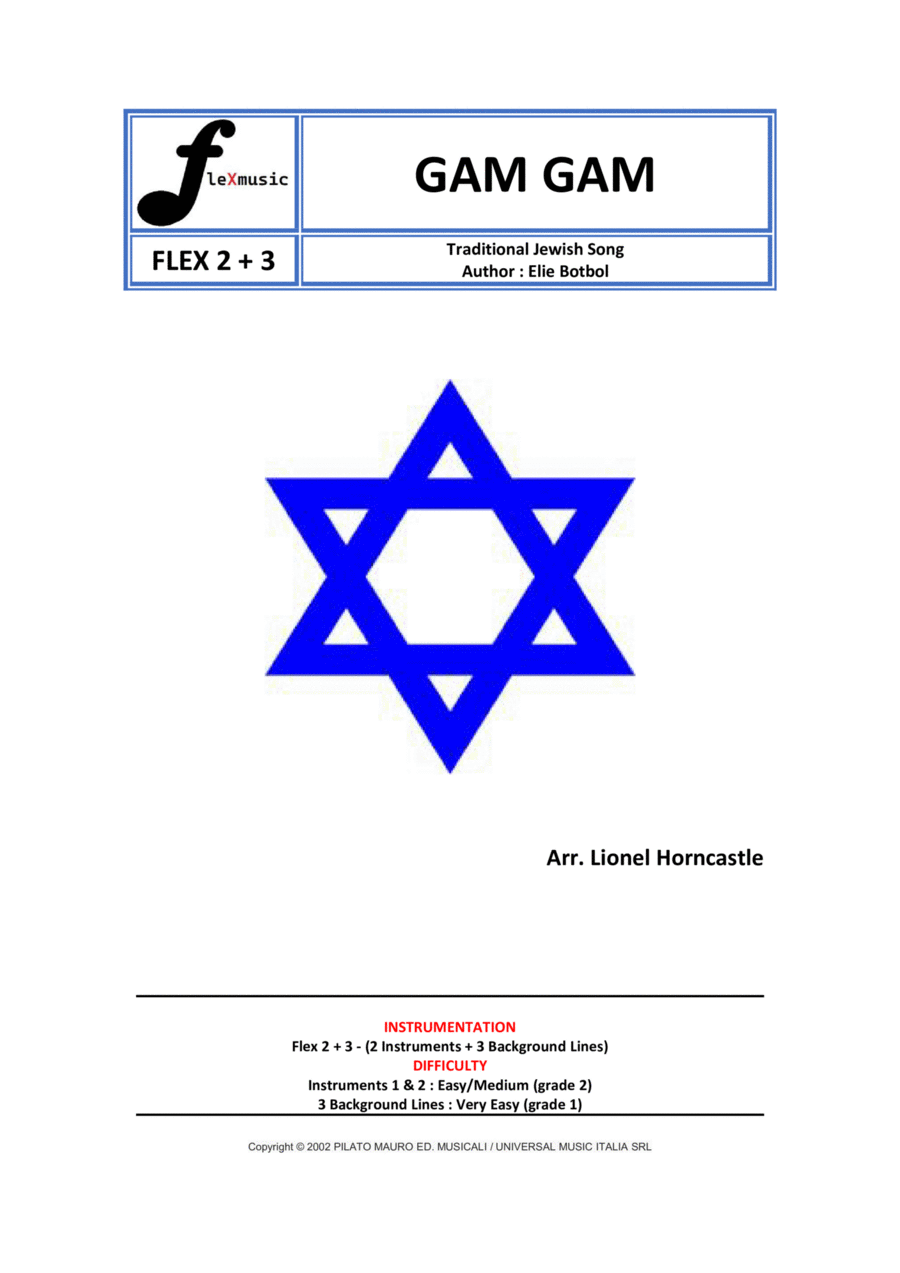 Gam Gam Chamber Music scores gallery preview page 1
