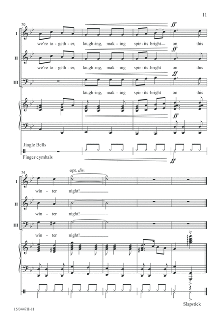 On This Winter Night 3-Part scores gallery preview page 11