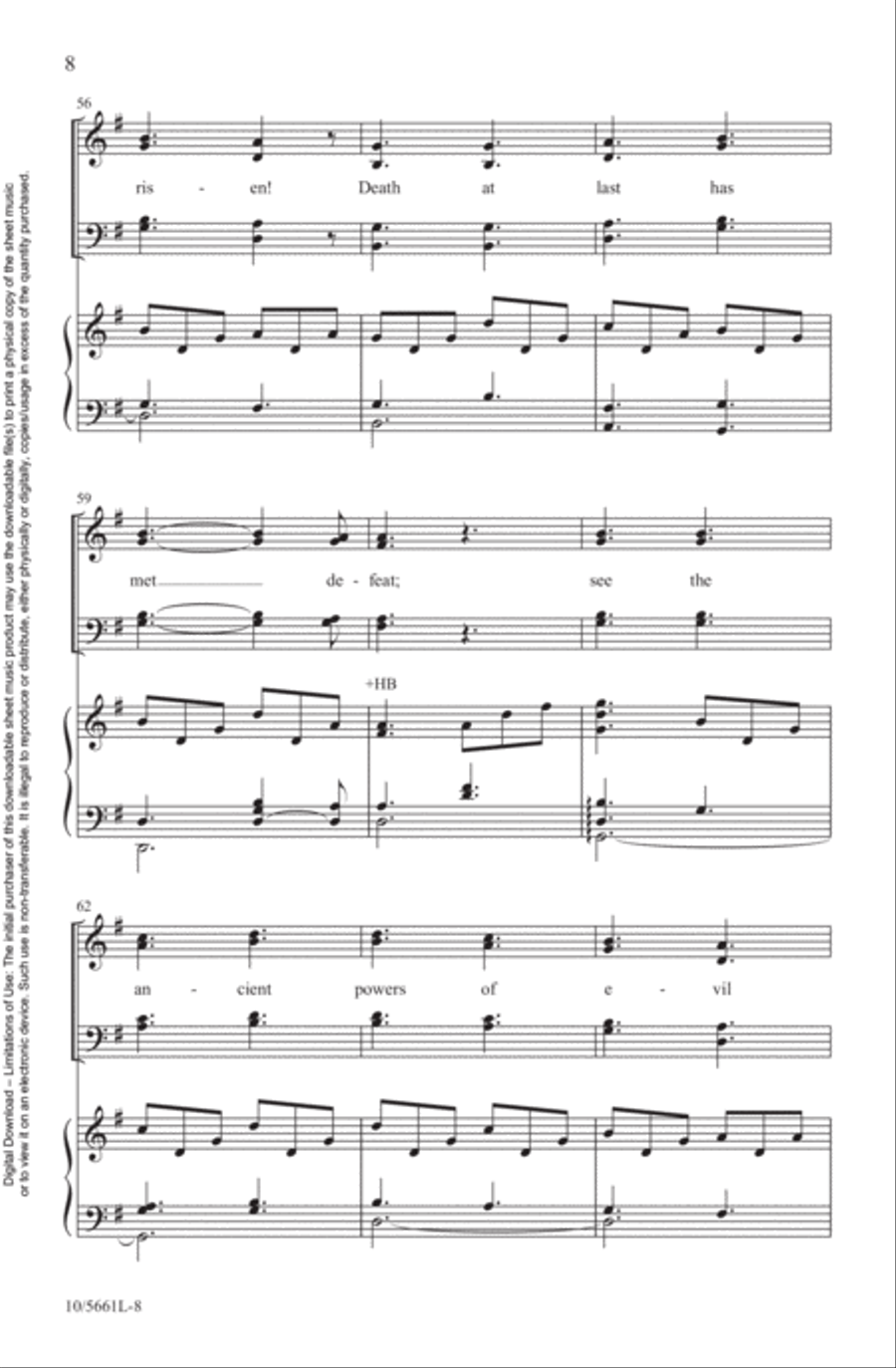 O Praise the Living King! 4-Part scores gallery preview page 8