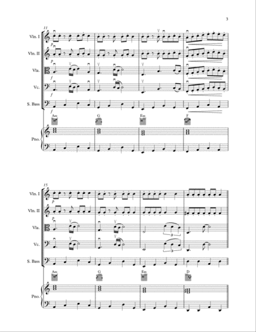 Melody (for String Orchestra) Full Orchestra scores gallery preview page 3
