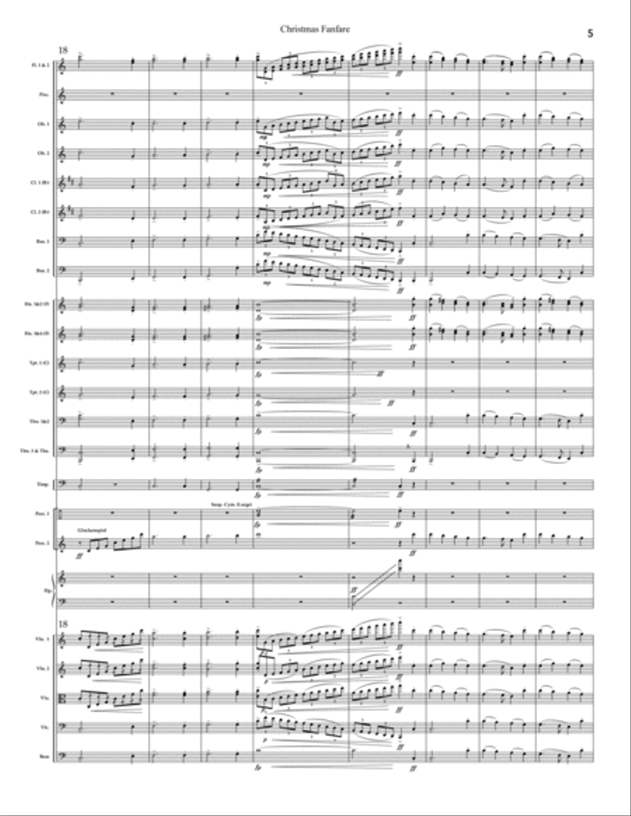 Christmas Fanfare: Full Score Full Orchestra scores gallery preview page 5