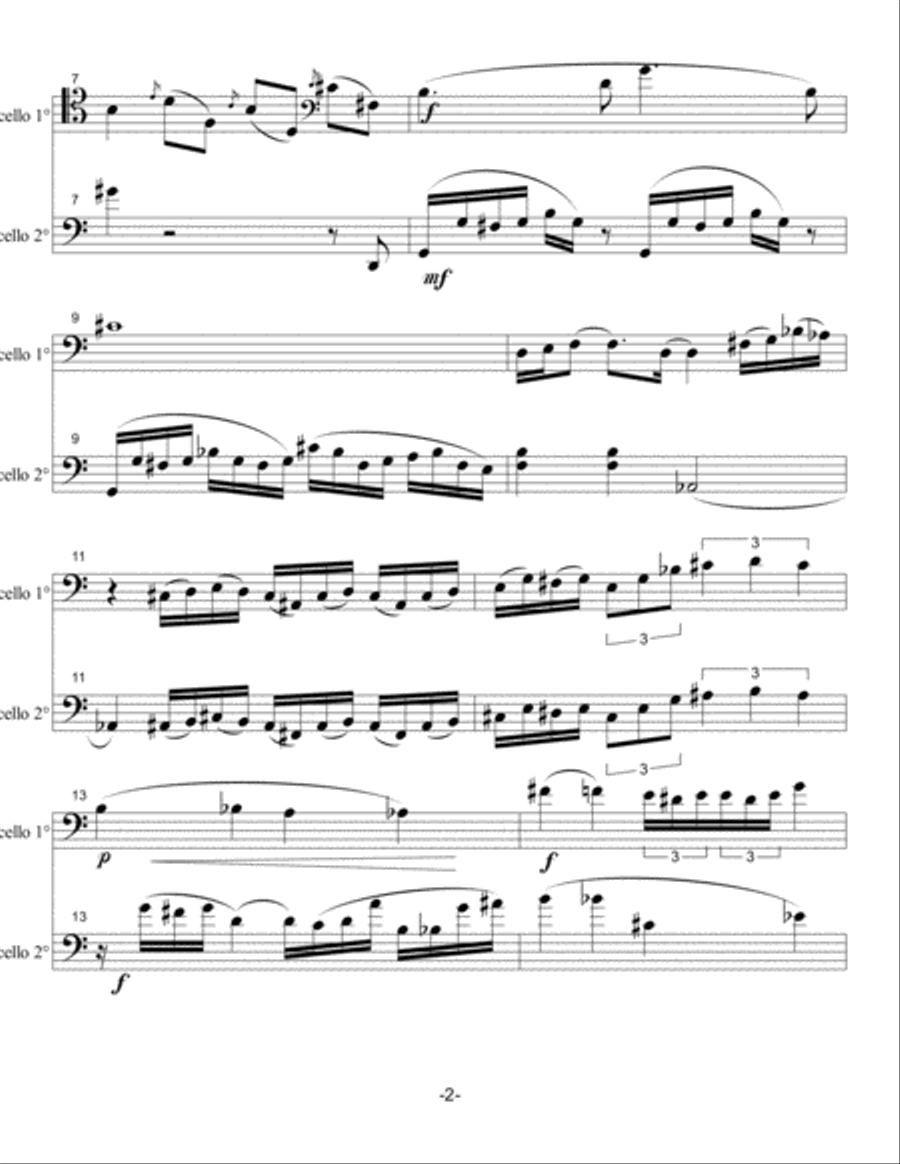 CELLOS N°2 CELLOS N°2 Cello Solo scores gallery preview page 2