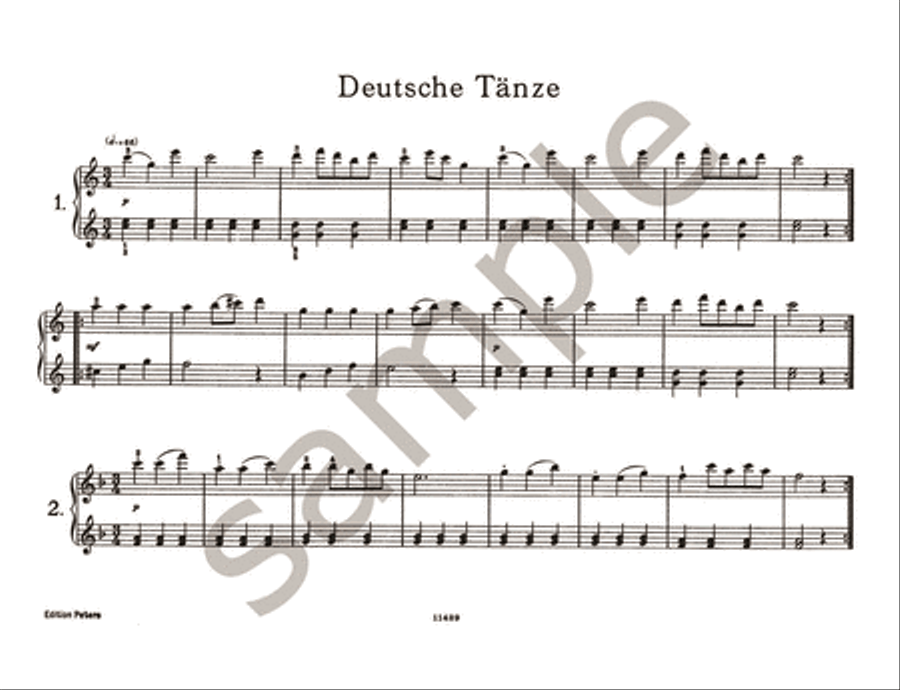 German Dances for Piano Duet Piano Duet scores gallery preview page 4