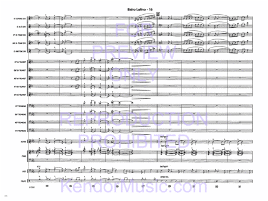 Bistro Latino Jazz Ensemble scores gallery preview page 18