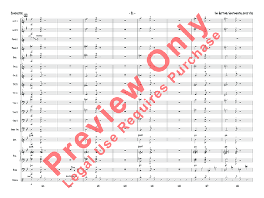 I'm Getting Sentimental Over You Jazz Ensemble scores gallery preview page 24
