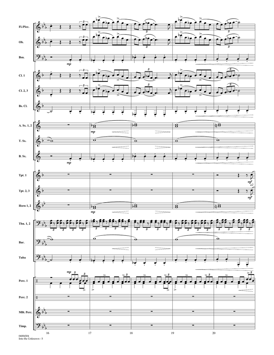 Into the Unknown (from Disney's Frozen 2) (arr. Paul Murtha) - Conductor Score (Full Score) Concert Band scores gallery preview page 5