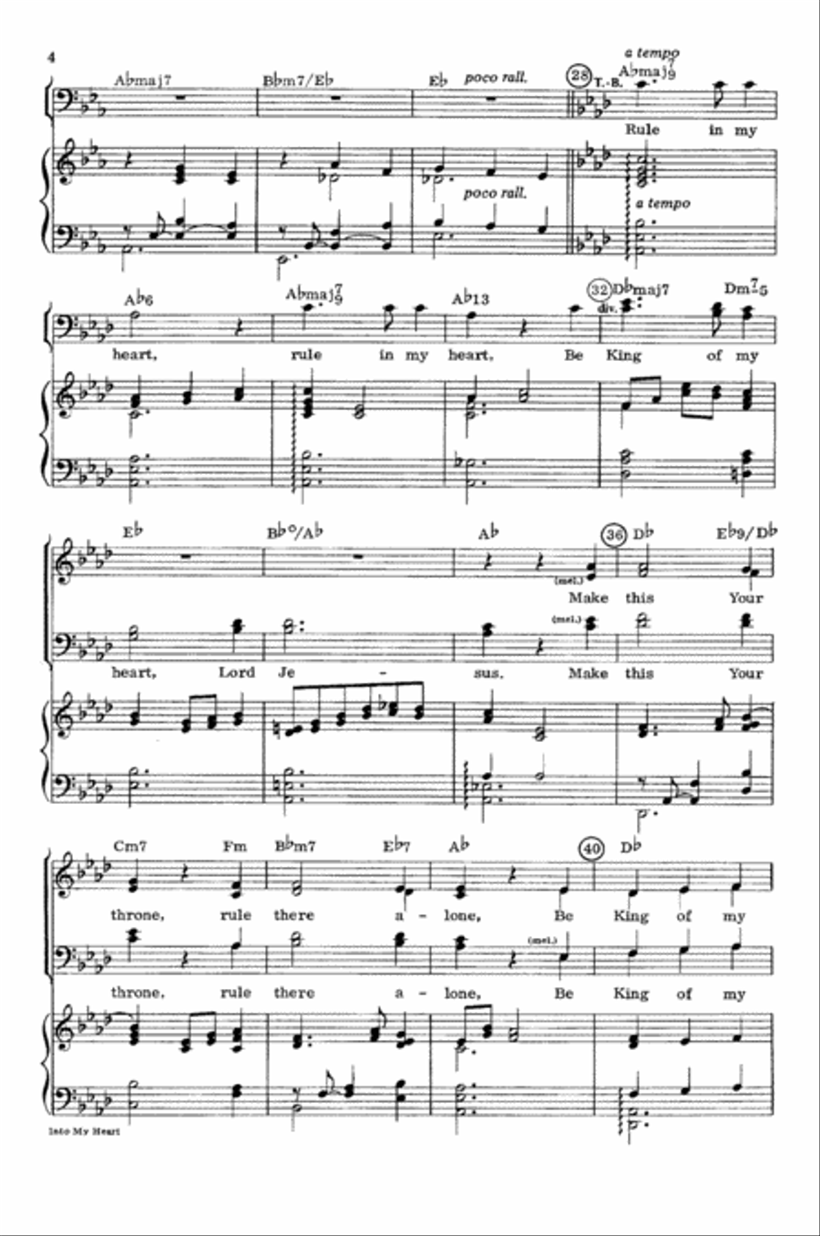 Into My Heart Into My Heart 4-Part scores gallery preview page 4
