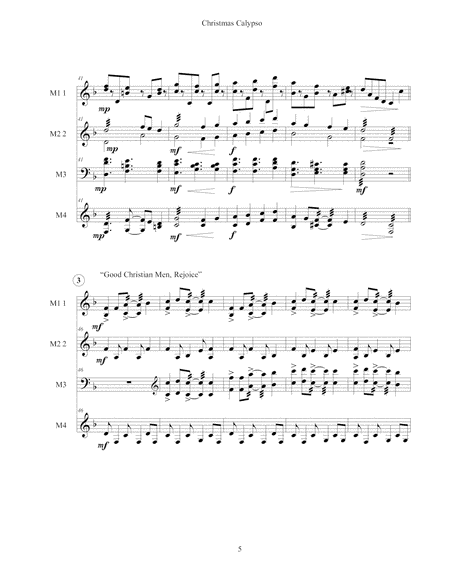 Christmas Calypso for Marimba Quartet image number null