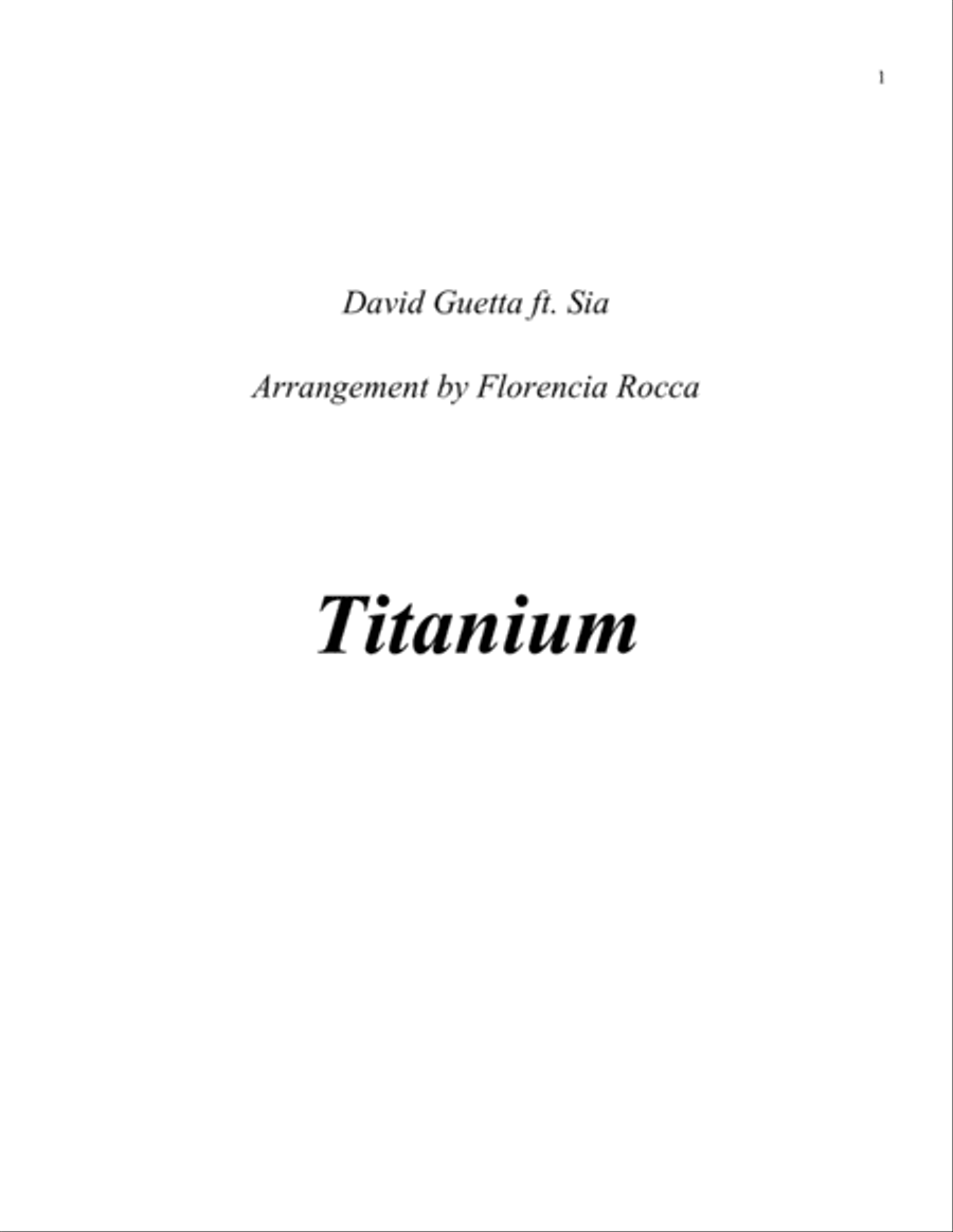 Titanium Small Ensemble scores gallery preview page 1