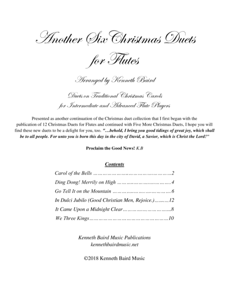 Another Six Christmas Duets for Flutes image number null