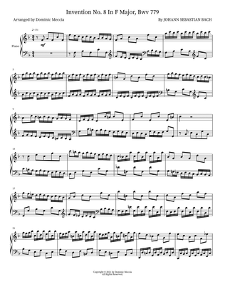 Invention No. 8 In F Major, Bwv 779