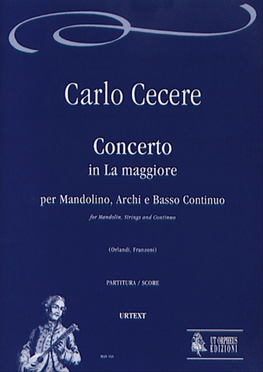 Concerto in A Major for Mandolin, Strings and Continuo Orchestra scores gallery preview page 1