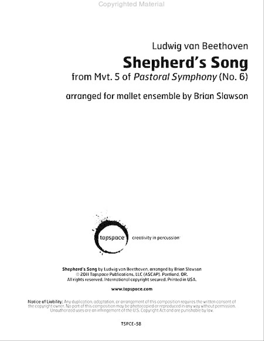 Shepherd's Song Percussion Ensemble scores gallery preview page 2