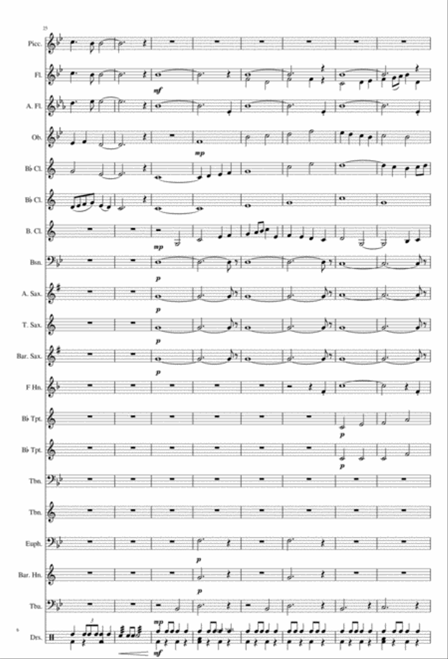 The Parting Glass Concert Band scores gallery preview page 6