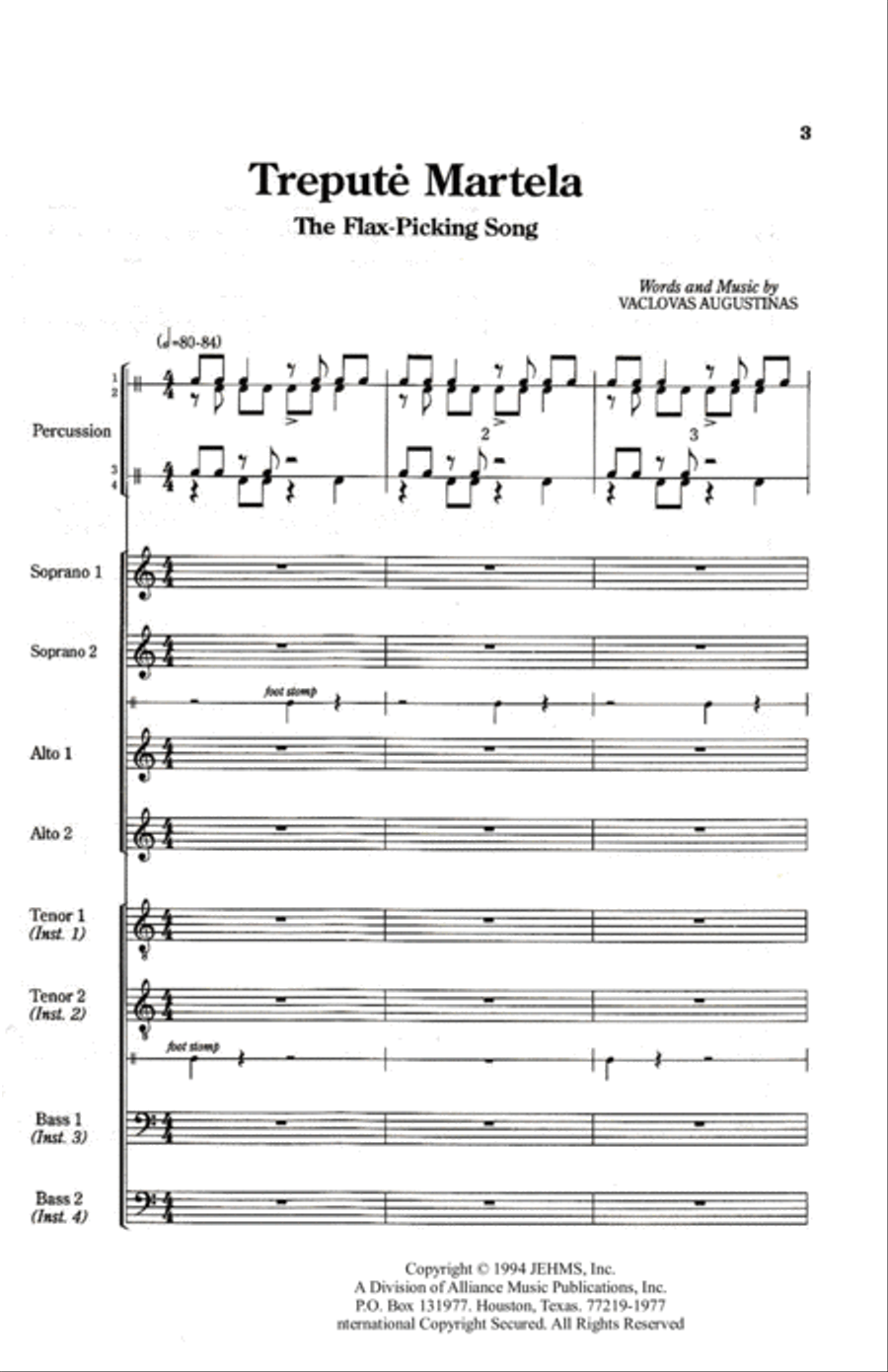 Trepute Martela Trepute Martela SSAATTBB scores gallery preview page 2