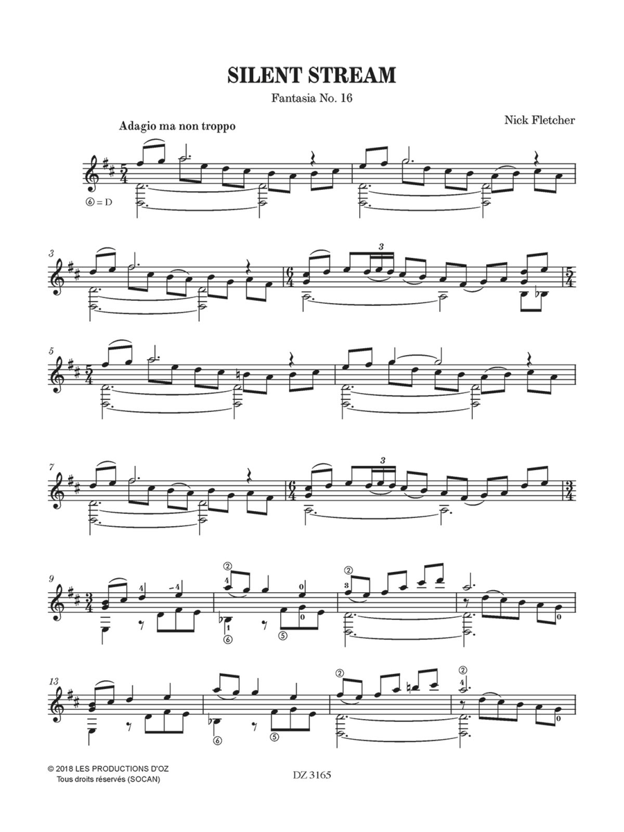 Silent Stream Silent Stream Classical Guitar scores gallery preview page 2