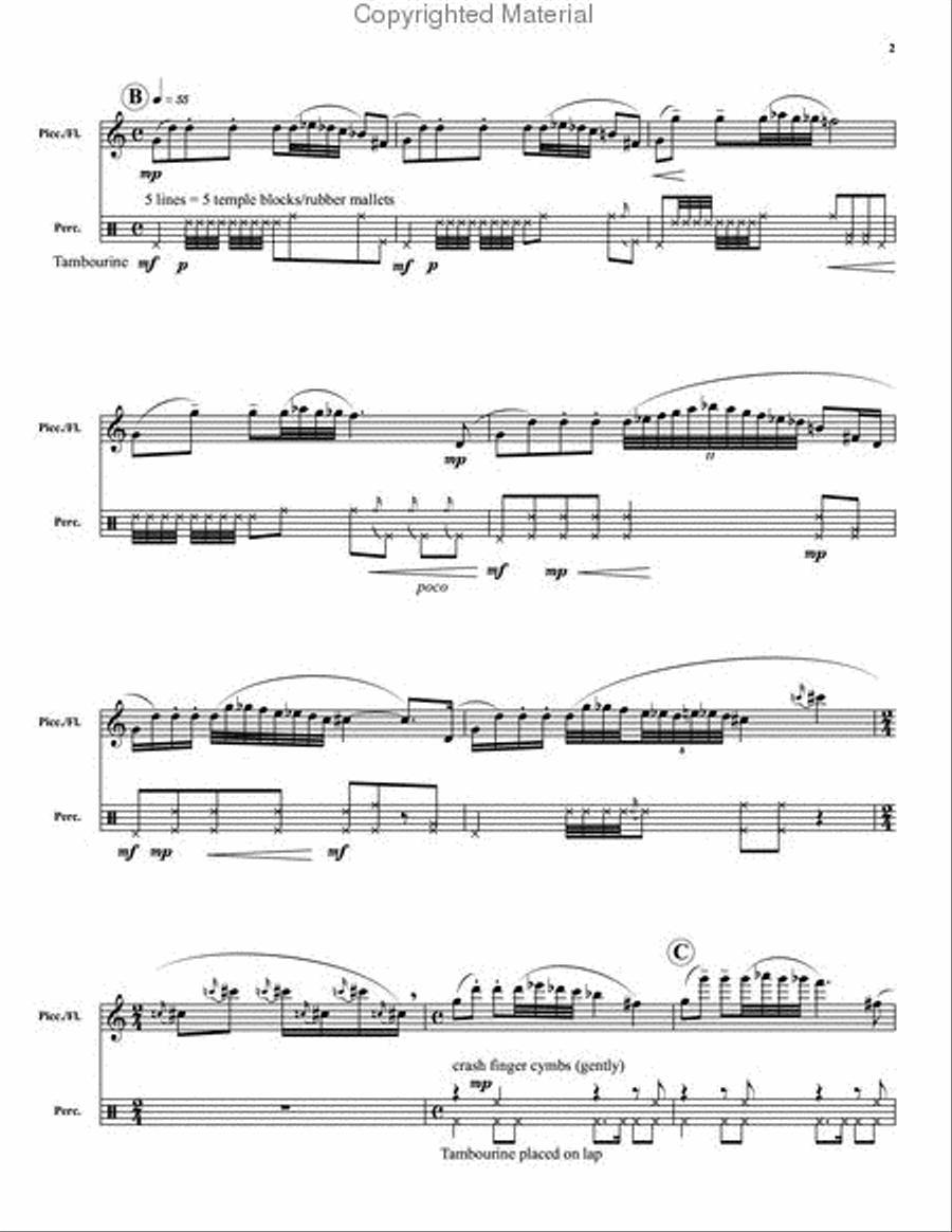 Four New England Poems Flute Solo scores gallery preview page 4
