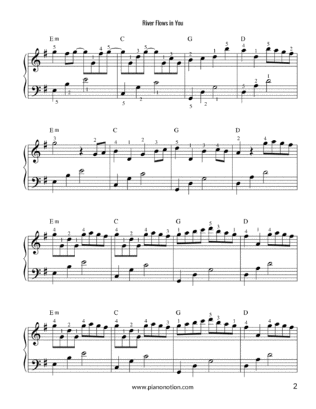 River Flows In You - Yiruma (Simplified Piano Solo)