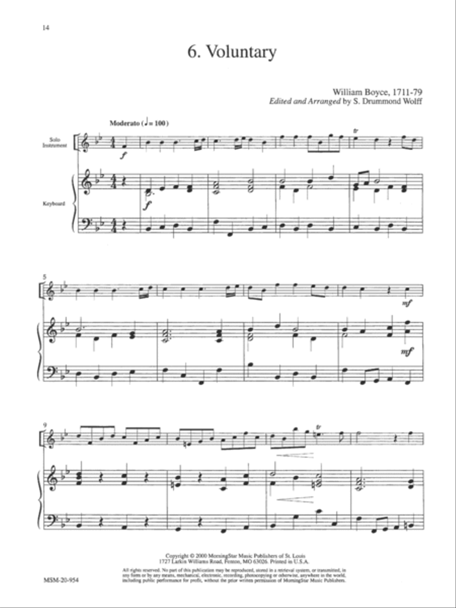 Baroque Music for Solo Instrument & Keyboard, Set V