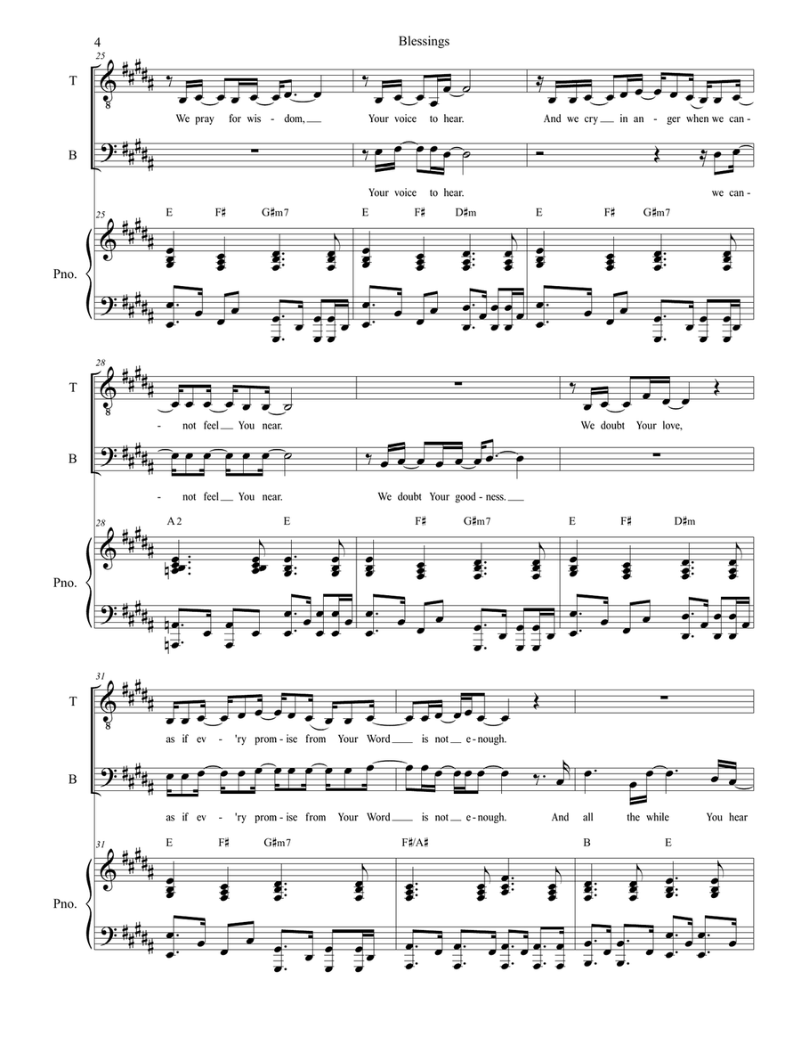 Blessings Blessings Tenor Voice scores gallery preview page 4