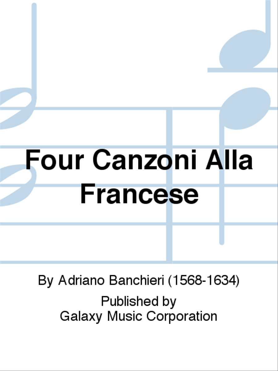 Four Canzoni Alla Francese 4-Part scores gallery preview page 1