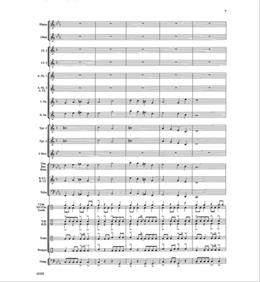 Tribal Drums Concert Band scores gallery preview page 7