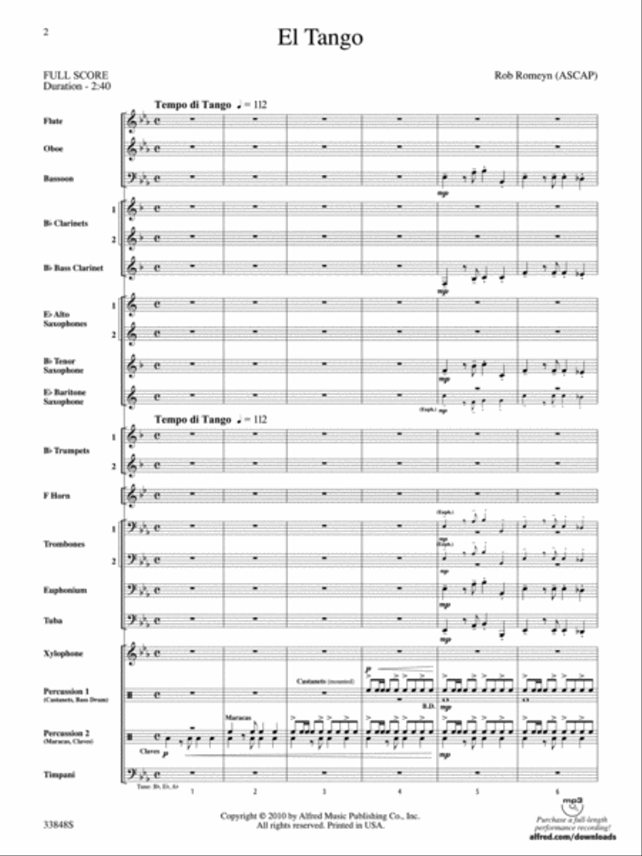 El Tango Concert Band scores gallery preview page 2